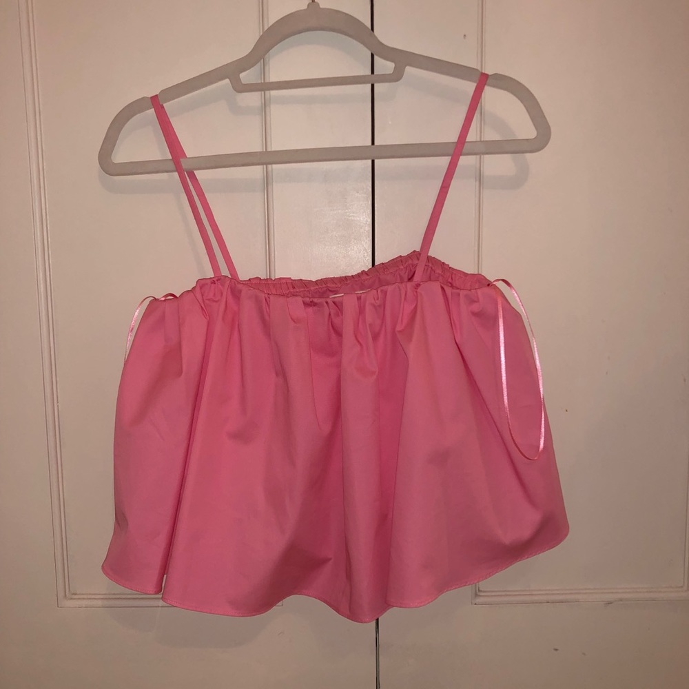 ZARA Women’s Small Pink Spaghetti Strap Tube Top - Picture 3 of 6